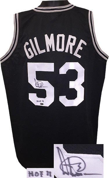 Artis Gilmore Autographed Black TB Custom Stitched Basketball Jersey HOF 11 XL- Leaf Hologram-Powers Sports Memorabilia