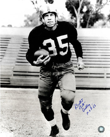 Bill Dudley Autographed Pittsburgh Steelers 16x20 Vintage Sepia Photo dual Bullet & HOF 66 - COA-Powers Sports Memorabilia