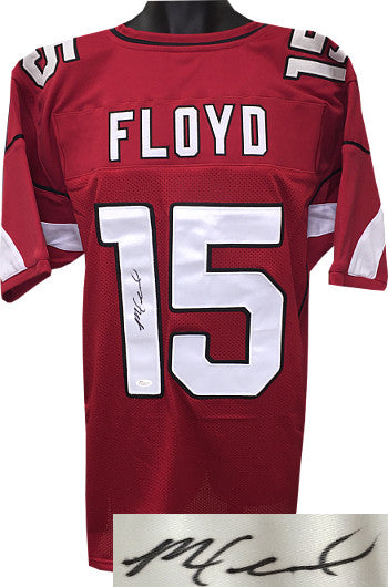 Michael Floyd Autographed Red Custom Stitched Pro Style Football Jersey XL- JSA Hologram-Powers Sports Memorabilia