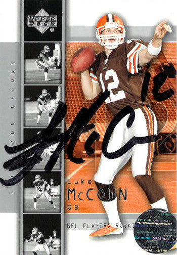 Luke McCown Autographed Cleveland Browns 2004 Upper Deck Rookie Trading Card #12-Powers Sports Memorabilia
