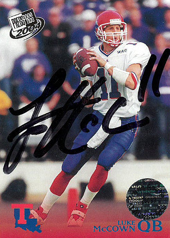 Luke McCown Autographed Louisiana Tech Bulldogs 2004 Press Pass Rookie Trading Card #11-Powers Sports Memorabilia