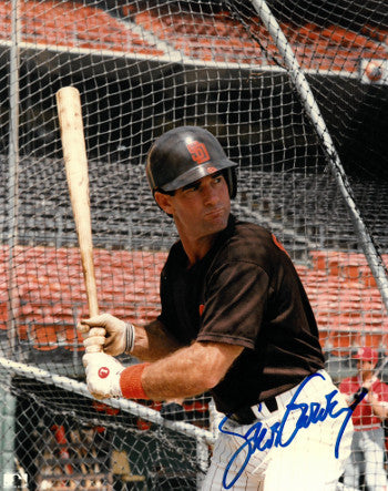 Steve Garvey Autographed San Diego Padres 8x10 Photo (batting cage)-Powers Sports Memorabilia