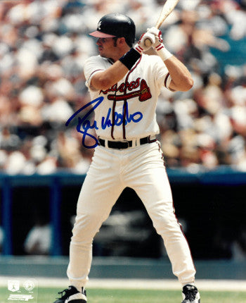 Ryan Klesko Autographed Atlanta Braves 8x10 Photo (bat on shoulder)-Powers Sports Memorabilia