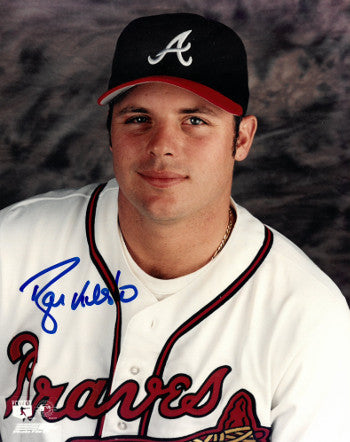 Ryan Klesko Autographed Atlanta Braves 8x10 Photo (close up)-Powers Sports Memorabilia
