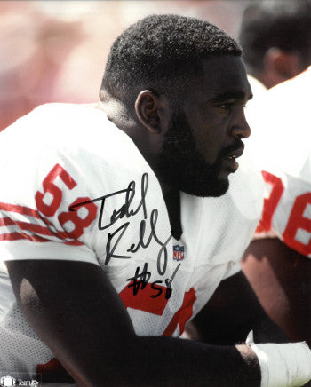 Todd Kelly Autographed San Francisco 49ers 8x10 Photo #58 (black sig)-Powers Sports Memorabilia