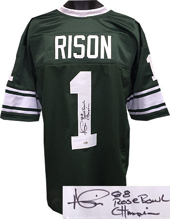Andre Rison Autographed Green TB Custom Stitched Jersey 88 Rose Bowl Champion XL-Powers Sports Memorabilia