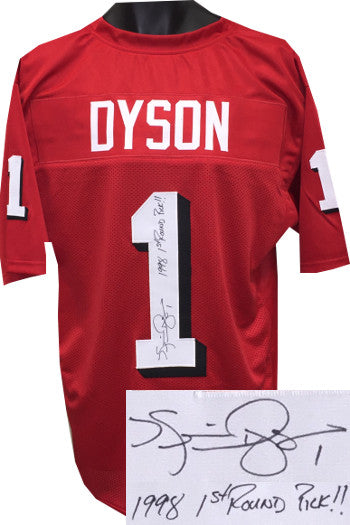 Kevin Dyson Autographed Utah Utes Red TB Custom Stitched Shadow # Football Jersey #1 1998 1st Round Pick!! XL- JSA Holo-Powers Sports Memorabilia