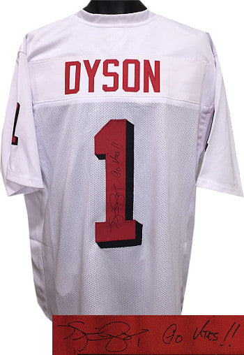 Kevin Dyson Autographed Utah Utes White TB Custom Stitched Shadow # Football Jersey #1 Go Utes!! XL- JSA Holo-Powers Sports Memorabilia