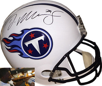 DeMarco Murray Autographed Tennessee Titans Riddell Full Size Rep Helmet #29- Murray Hologram-Powers Sports Memorabilia