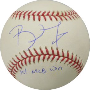 Brett Myers Autographed Official Major League Baseball 1st MLB Win-Powers Sports Memorabilia