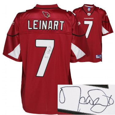 Matt Leinart Autographed Arizona Cardinals Reebok EQT Twill Red Jersey #7- Leinart Hologram-Powers Sports Memorabilia