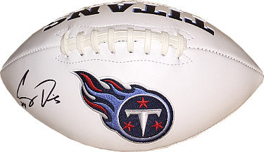 Corey Davis Autographed Tennessee Titans White Logo Football #84 (black sig)- JSA Hologram-Powers Sports Memorabilia