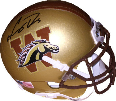 Corey Davis Autographed Western Michigan Broncos Schutt Gold Authentic Mini Helmet #84- JSA Hologram-Powers Sports Memorabilia