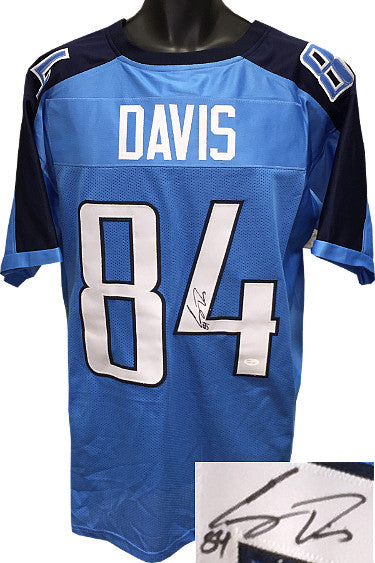 Corey Davis Autographed Light Blue Custom Stitched Pro Style Football Jersey XL #84- JSA Hologram-Powers Sports Memorabilia