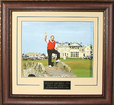 Jack Nicklaus 2005 British Open Farewell 16 x 20 Photograph Premium Leather Framing & V-Groove Matting-Powers Sports Memorabilia
