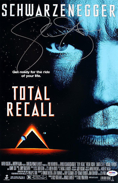 Sharon Stone Autographed Total Recall 11x17 Movie Poster (w/ Arnold Schwarzenegger)- PSA Hologram (entertainment/movie memorabilia)-Powers Sports Memorabilia