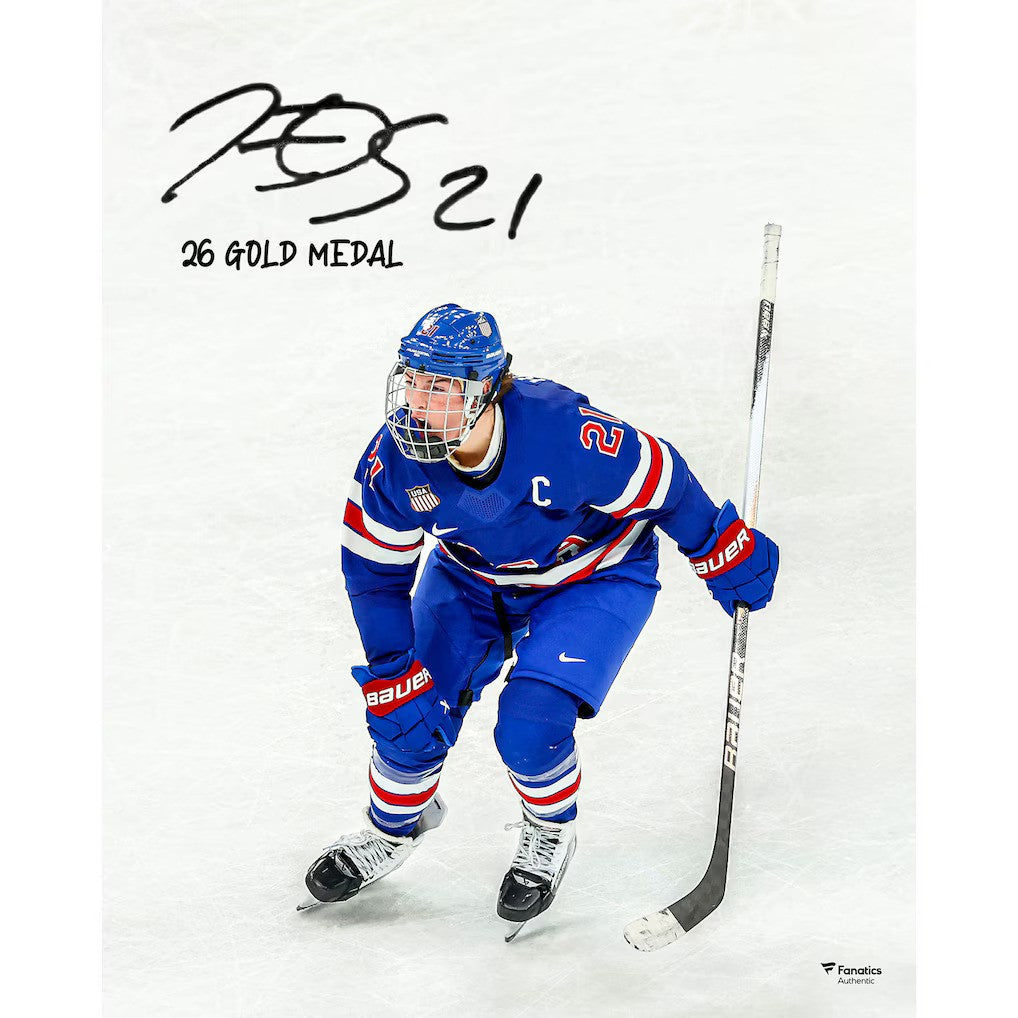Hilary Knight Team USA Autographed 16" x 20" 2026 Winter Olympics Gold Medal Winner Celebration Photograph with "26 Gold Medal" Inscription PRE SALE (ships by November 2026)-Powers Sports Memorabilia