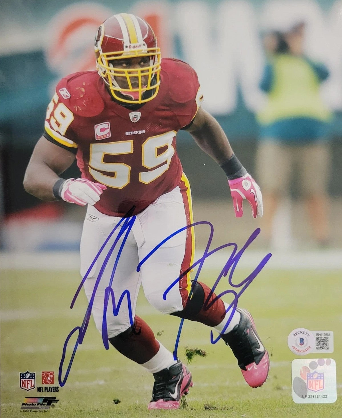 London Fletcher Autograph Signing-Powers Sports Memorabilia