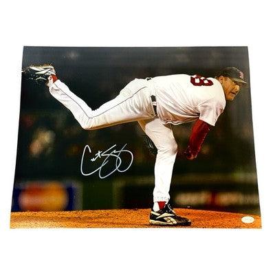 Curt Schilling Signed Boston Red Sox 16x20 Photo JSA Authenticated-Powers Sports Memorabilia