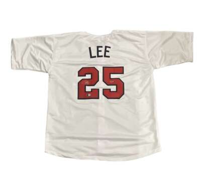 Derrek Lee Signed USA WBC Custom Jersey w/ USA! Beckett Witness BAS COA-Powers Sports Memorabilia
