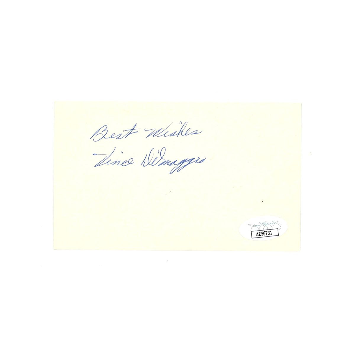 Vince DiMaggio Pittsburgh Pirates Signed 3"x5" Card (JSA COA)-Powers Sports Memorabilia