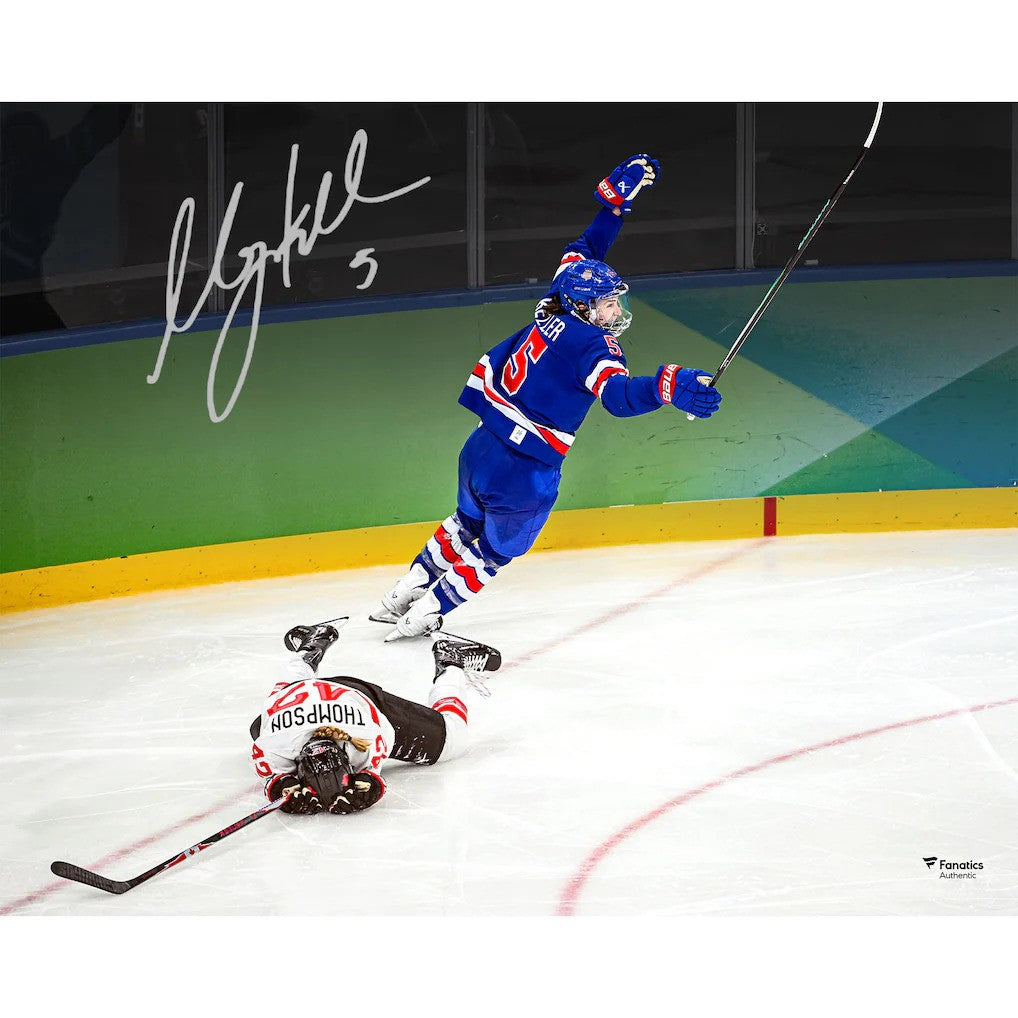 Megan Keller Team USA Autographed 8" x 10" 2026 Olympic Golden Goal Celebration Photograph PRE SALE (ships by November 2026)-Powers Sports Memorabilia