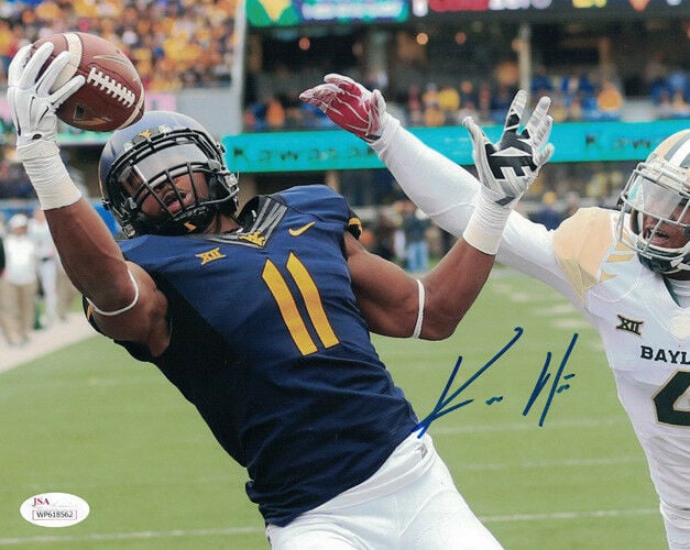 Kevin White West Virginia Mountaineers Signed 8x10 Photo - West Virginia One Hand Close JSA JSA-Powers Sports Memorabilia