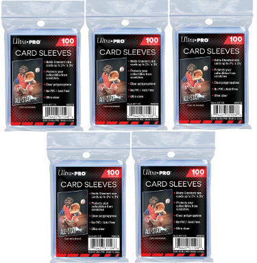 Ultra Pro 2 5/8 X 3 5/8 Card Soft Sleeves- Set of 5 (500 sleeves total)-Powers Sports Memorabilia
