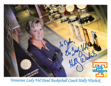 Holly Warlick Autographed Tennessee Volunteers Basketball 8x10 Photo To John- Go Lady Vols! (Head Coach)-Powers Sports Memorabilia