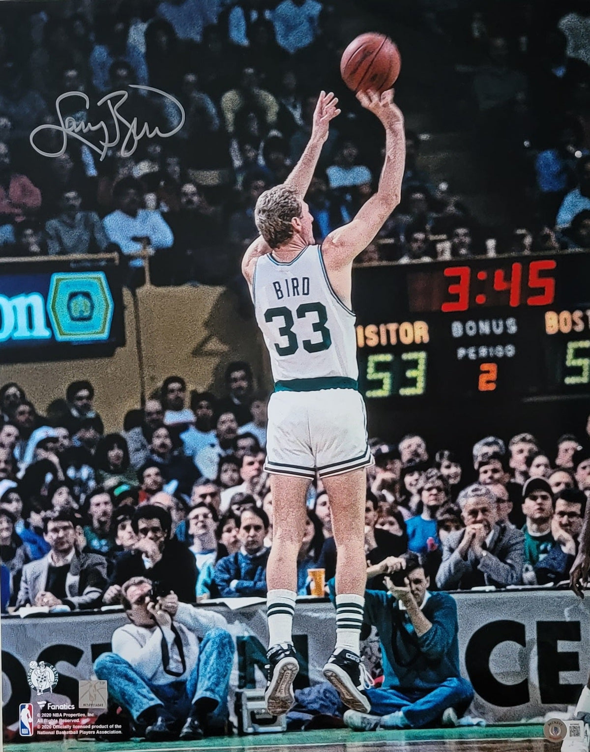 Larry Bird Signed Boston Celtics 16x20 Photo - Beckett-Powers Sports Memorabilia