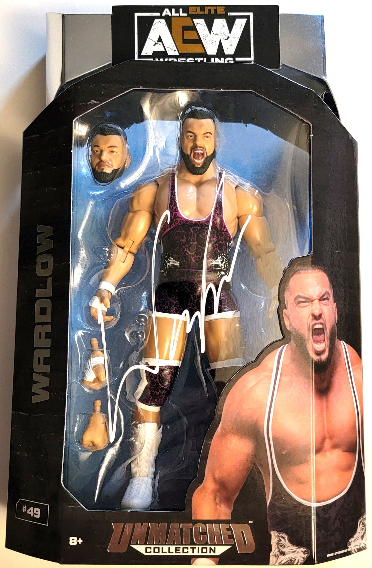 Wardlow Signed AEW Wrestling Unmatched Collection Action Figure Beckett-Powers Sports Memorabilia