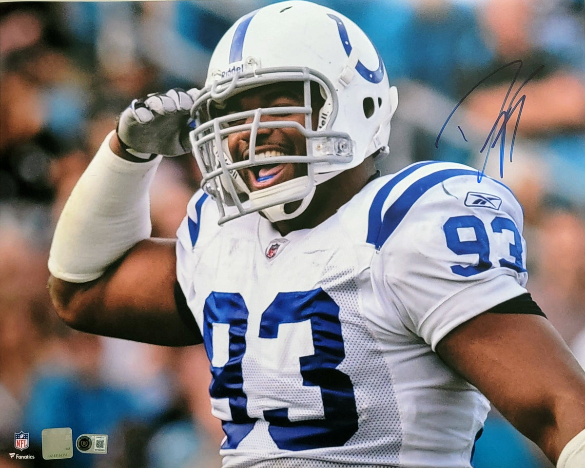 Dwight Freeney Signed Indianapolis Colts 16X20 Photo - Beckett-Powers Sports Memorabilia