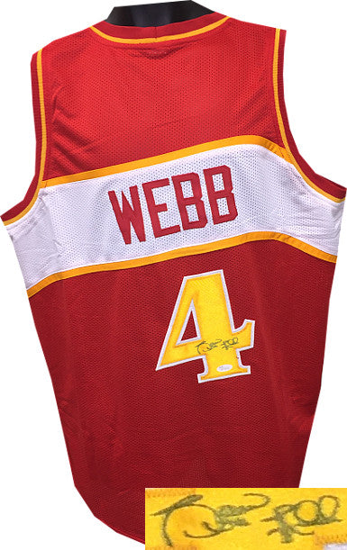 Spud Webb Autographed Red TB Custom Stitched Pro Basketball Jersey XL- JSA Hologram-Powers Sports Memorabilia