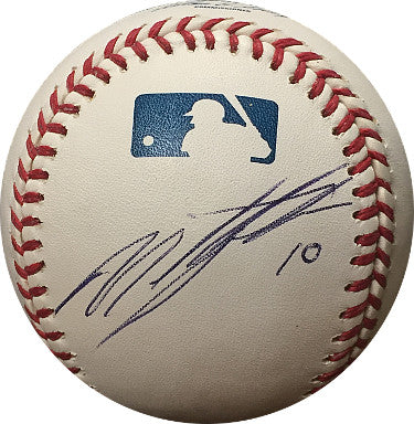 Miguel Tejada Autographed Official Major League Baseball #10 (side panel sig) (Giants/A's/Orioles)-Powers Sports Memorabilia
