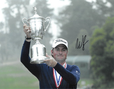 Webb Simpson Autographed PGA 11x14 Photo- JSA Hologram (with 2012 US Open Trophy)-Powers Sports Memorabilia