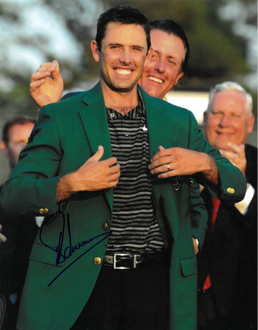 Charl Schwartzel Autographed PGA 11X14 Photo- JSA Hologram (w/ Mickelson)(2011 Augusta National Masters Championship green jacket)-Powers Sports Memorabilia