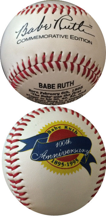 Babe Ruth New York Yankees 1995 100th Anniversary Commemorative Edition Baseball - Rep Signature-Powers Sports Memorabilia