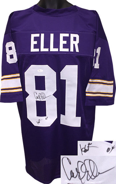 Carl Eller Autographed Purple TB Custom Stitched Pro Style Football Jersey HOF 04 XL- JSA ITP Hologram-Powers Sports Memorabilia