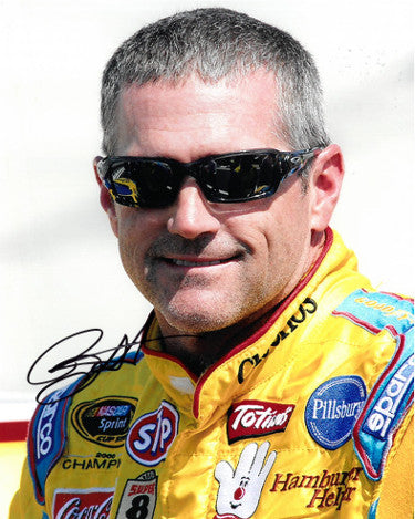 Bobby Labonte Autographed NASCAR Cheerios 8x10 Photo (close up)