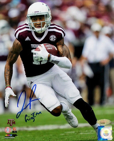 Josh Reynolds Autographed Texas A&M Aggies 8x10 Photo Gig 'Em- Tri-Star Hologram (maroon jersey)-Powers Sports Memorabilia