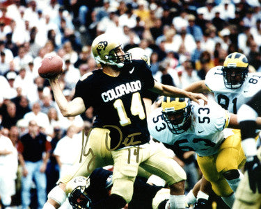 Koy Detmer Autographed Colorado Buffaloes 8x10 Photo #14- Tri-Star Hologram (horizontal-black jersey)-Powers Sports Memorabilia