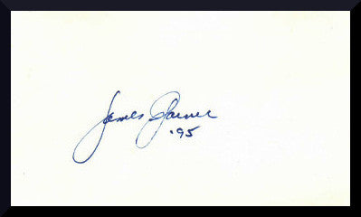 James Garner Autographed 3x5 Index Card '95- JSA Hologram #CC09191 (Maverick/Rockford Files)-Powers Sports Memorabilia