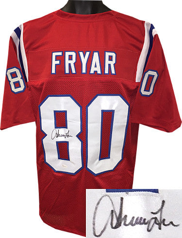 Irving Fryar Autographed Red TB Custom Stitched Pro Style Football Jersey- JSA Witnessed Hologram-Powers Sports Memorabilia