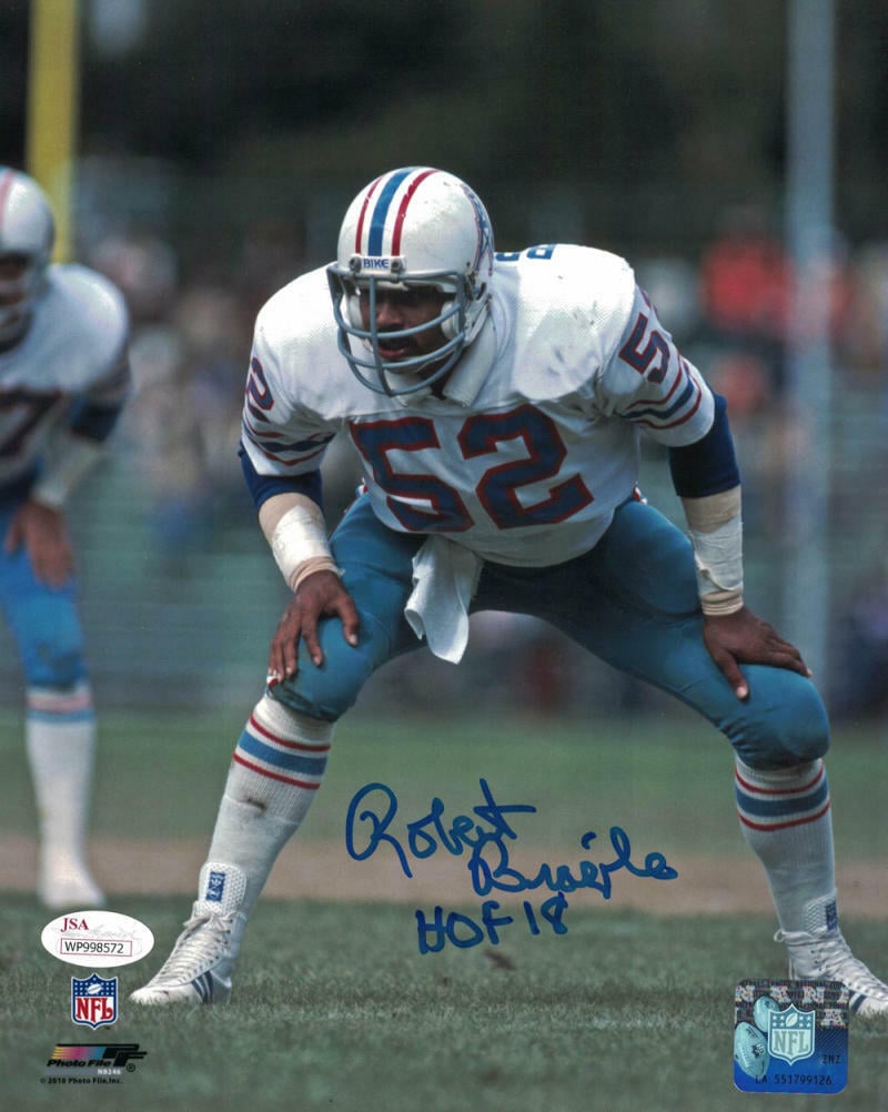 Robert Brazile Signed Houston Oilers 8x10 Photo HOF – JSA Authenticated-Powers Sports Memorabilia