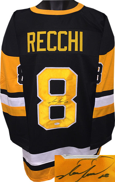 Mark Recchi Autographed Black TB Custom Stitched Pro Hockey Jersey #8 XL- JSA Hologram-Powers Sports Memorabilia