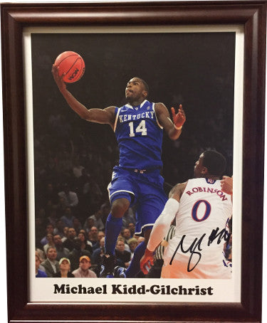 Michael Kidd-Gilchrist Autographed Kentucky Wildcats 11 x 14 Photograph #14 Custom Framing-Powers Sports Memorabilia