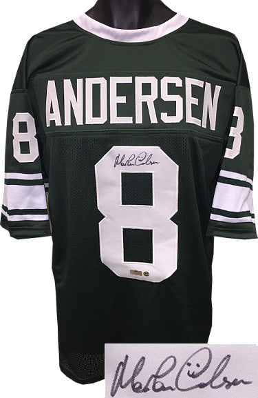 Morten Anderson Autographed Green TB Custom Stitched College Football Jersey XL- Radtke Hologram-Powers Sports Memorabilia