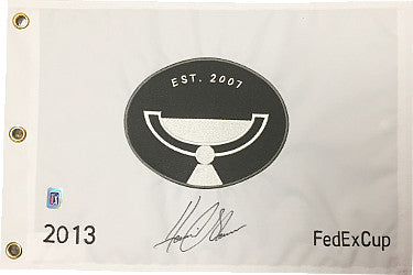 Henrik Stenson Autographed 2013 FedEx Cup White PGA Embroidered Pin Flag- JSA Hologram-Powers Sports Memorabilia