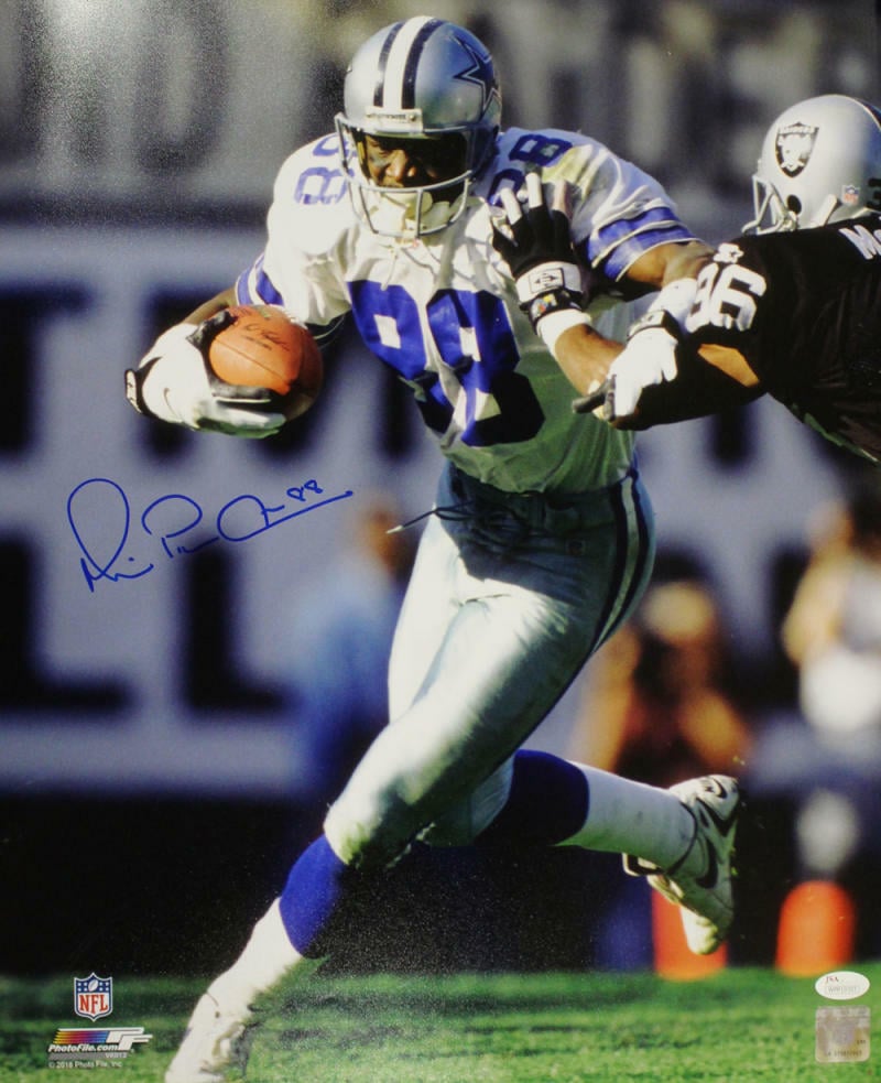Michael Irvin Signed Dallas Cowboys 16x20 Photo vs Raiders – JSA Authenticated-Powers Sports Memorabilia