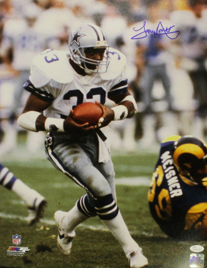 Tony Dorsett Signed Dallas Cowboys 16x20 Photo vs Rams – JSA Authenticated-Powers Sports Memorabilia